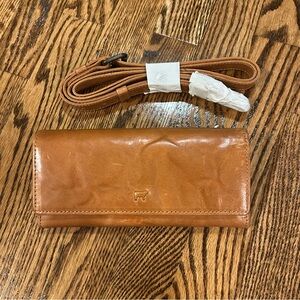 Will Leather Goods corfu classic continental wallet natural NWOT NWT